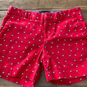 Banana Republic Shorts- Size 2 Red, Navy and White Anchors